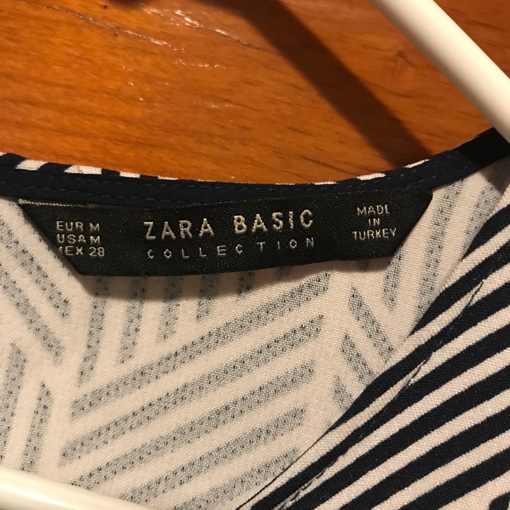 Zara Basic Chevron Shift Dress - image 4